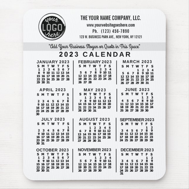 2023 Calendar (See Description for Newest Version) Mouse Pad (Front)