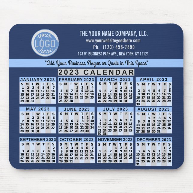 2023 Calendar (See Description for Newest Version) Mouse Pad (Front)