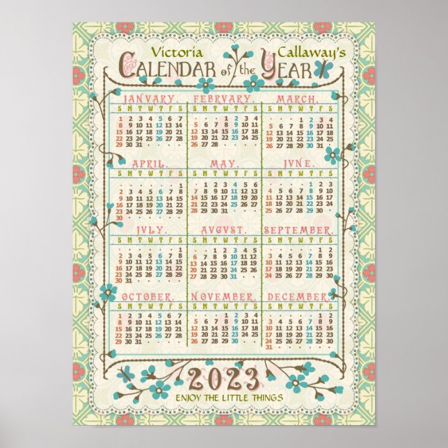 2023 Calendar (See Description for Newest Version) Poster (Front)