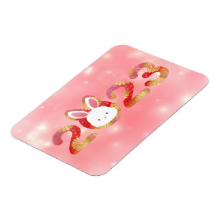 2023, Chinese New Year, Rabbit Magnet