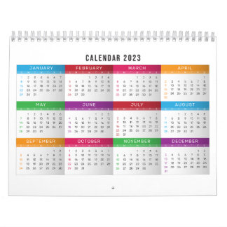 2023 colourful calendar design