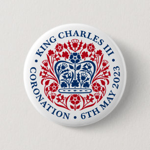 2023 Coronation Pin Badge (Red and Blue)