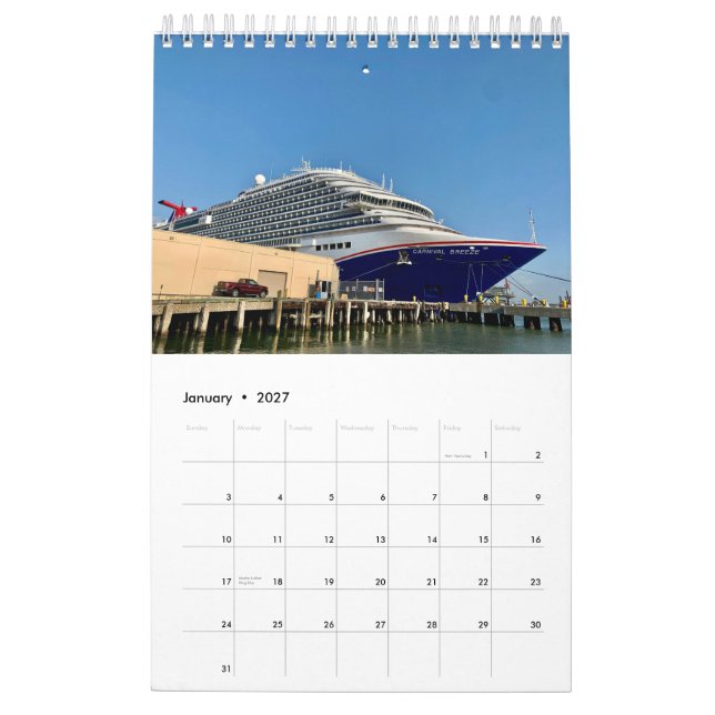 2023 cruise ship calendar (Jan 2027)