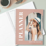 2023 Custom Photo Blush Pink Planner<br><div class="desc">This stylish 2023 Planner features modern typography and a photo template on a blush pink,  rose gold background.
Easily customisable with your photo,  year,  and name.</div>