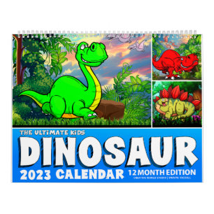 2023 DINOSAUR WORLD CALENDAR: Kids Calendar Print