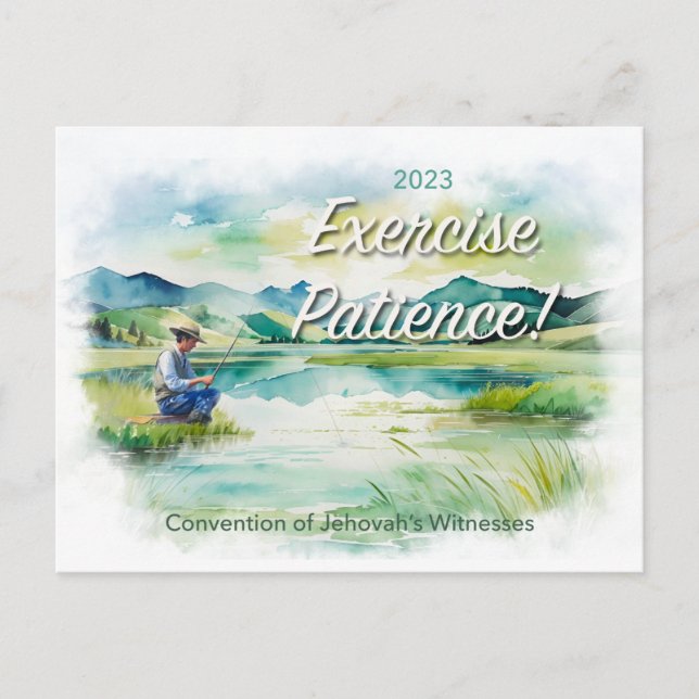 2023 Exercise Patience! JW Convention Postcard (Front)