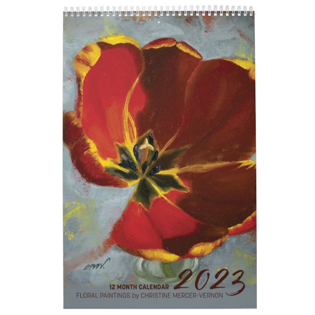 2023 Flower Paintings Calendar (Cover)