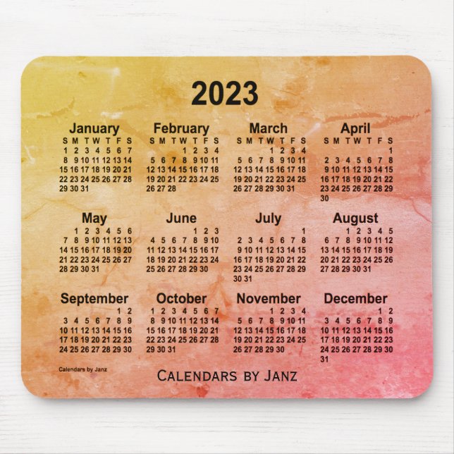 2023 Foiled Grey Calendar by Janz Mouse Pad (Front)
