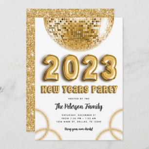 2023 Gold New Years Party Invitation