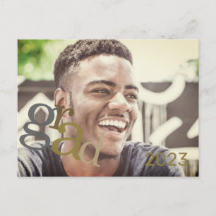 2023 Grad Photo Brown Tones Announcement Card