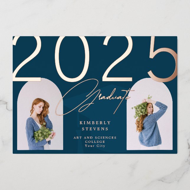 2023 graduate elegant minimalist custom 2 photos (Front)