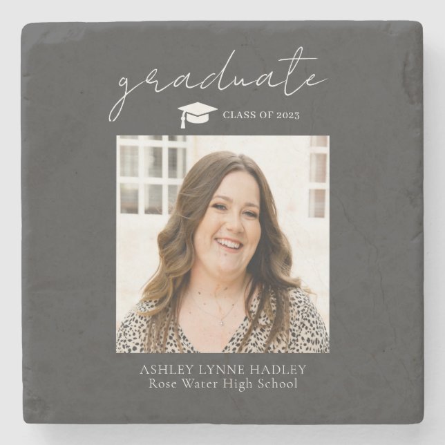 2023 Graduate Photo Stone Coaster (Front)