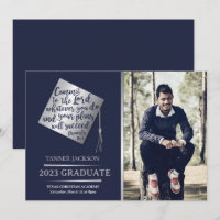 2023 Graduation Invitation with Christian Quote