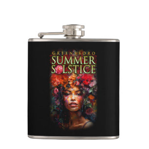 2023 Greensboro Summer Solstice Festival Souvenir Hip Flask