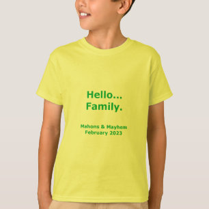 2023 Hello Family Customizable Kid Shirt