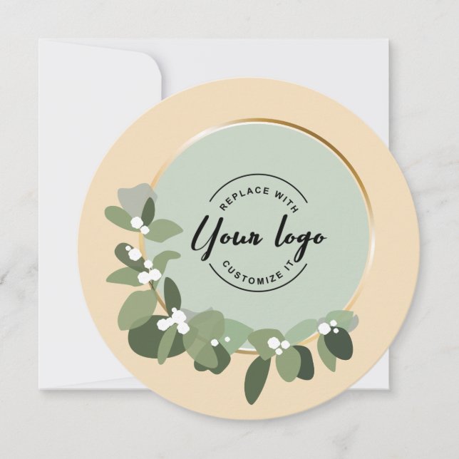 2023 Holiday Corporate Wreath Custom Logo  (Front)