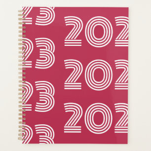 2023 Hot Pink Modern Graphic Typography Planner