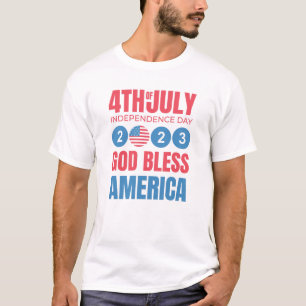 2023 Independence Day 4th ofJuly God Bless America T-Shirt
