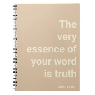 2023 JW year text Psalm 119:160 Minimal Beige Notebook