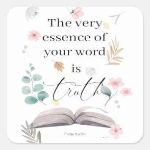 2023 JW year text Psalm 119:160  Square Sticker