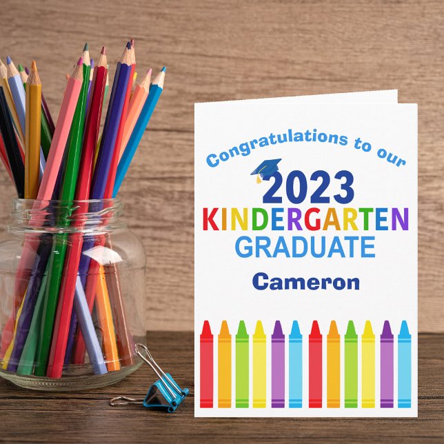 2023 Kindergarten Graduate Custom Cute Graduation Card (Creator Uploaded)