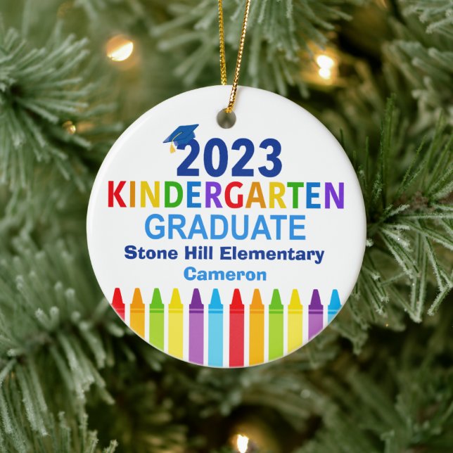 2023 Kindergarten Graduate Cute Custom Graduation Ceramic Tree Decoration (Tree)