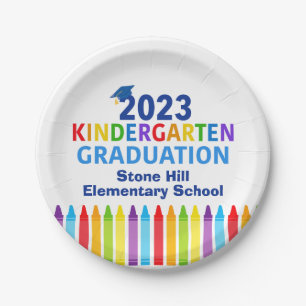 2023 Kindergarten Graduation School Custom Party Paper Plate