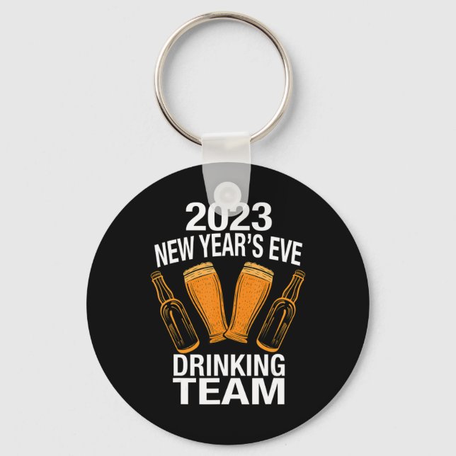 2023 New Year&#39;s Eve Drinking Team Key Ring (Front)