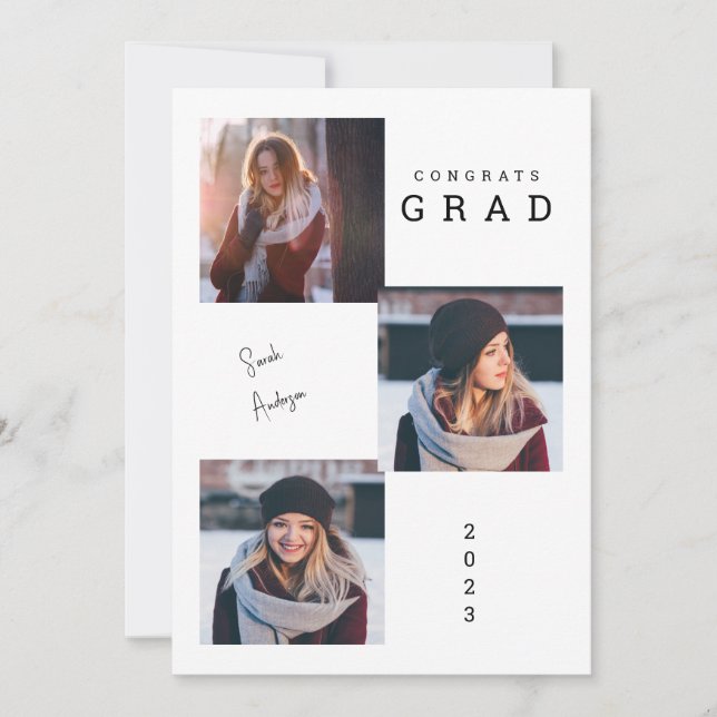 2023 Photo Collage Grad Photo Announcement (Front)