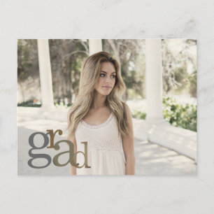 2023 Photo Grad Neutral Announcement Postcard