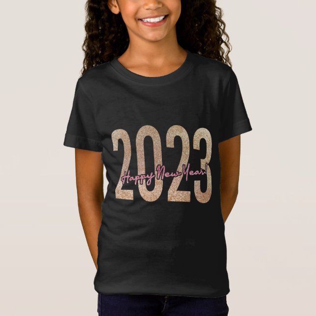 2023 premium design with glittery texture T-Shirt (Front)