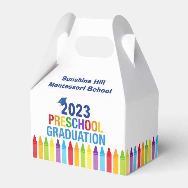 2023 Preschool Graduation Custom PreK School Party Favour Box (Front Side)