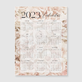 2023 rose floral calendar