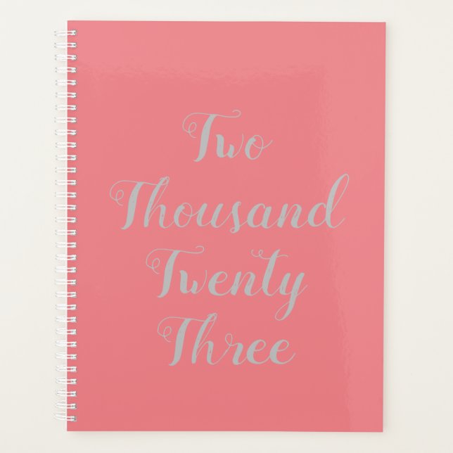 2023 Script Planner Peach Pink (Front)