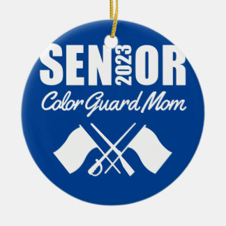 2023 Senior Colour Guard Mum Flag Marching Band Ceramic Tree Decoration