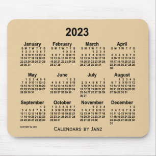 2023 Sepia Gray Calendar by Janz Mouse Pad
