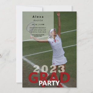 2023 Tennis Photo Graduation Party  Invitation