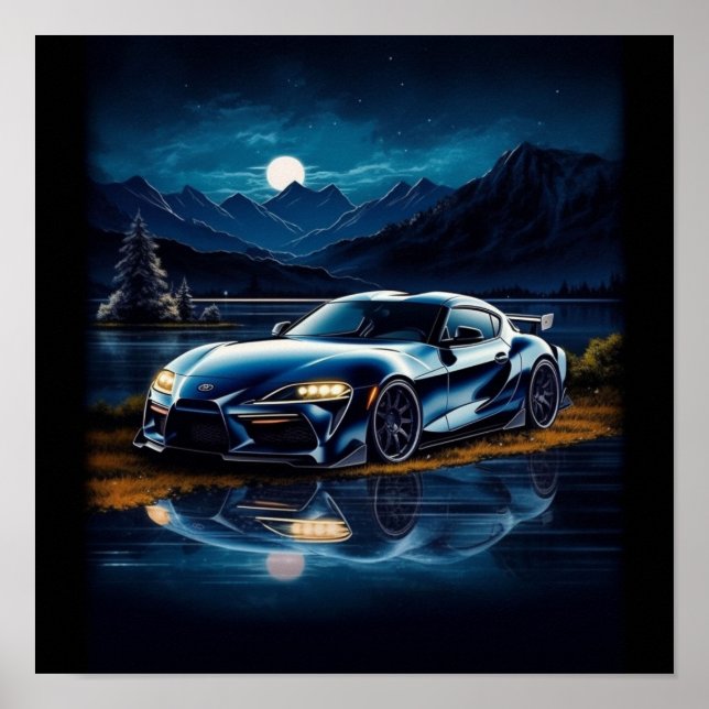 2023 Toyota GR Supra Sports Car Poster (Front)