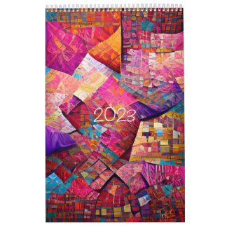 2023 Waiola Quilting OnePage MediumCalendar, White Calendar
