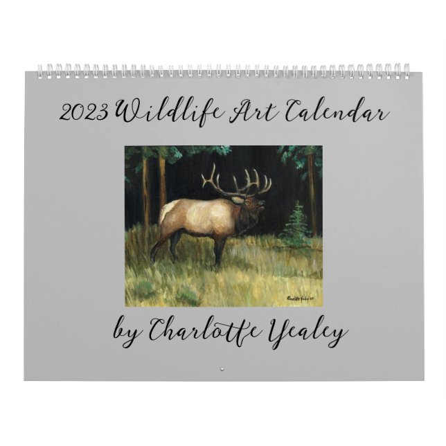 2023 Wildlife Art Calendar by Charlotte Yealey  (Cover)
