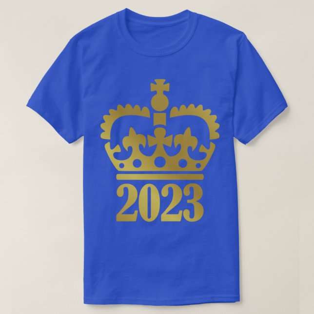 2023 with crown for birthday and newborn baby T-Shirt (Design Front)