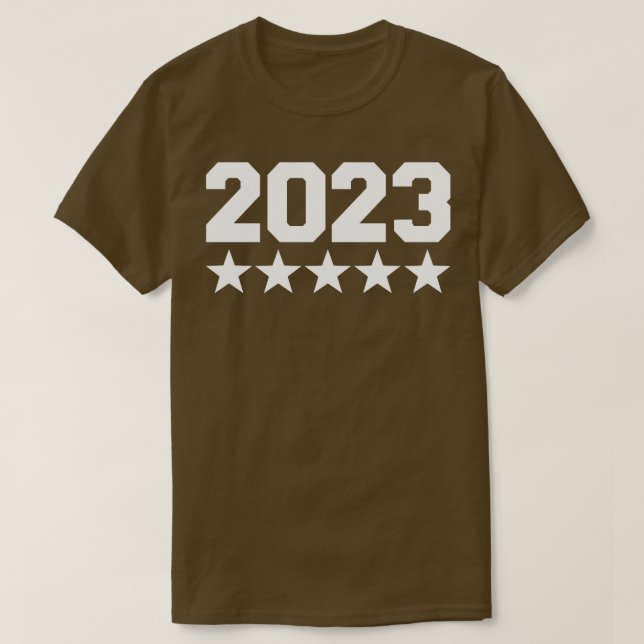 2023 with stars for birthday and new years eve cel T-Shirt (Design Front)