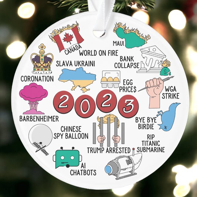 2023 Year in Review Acrylic Christmas Ornament (Creator Uploaded)