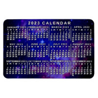 2023 Year Monthly Calendar Outer Space Nebula
