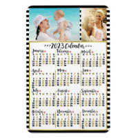 2023 Year Monthly Calendar Stripes | Custom Photos