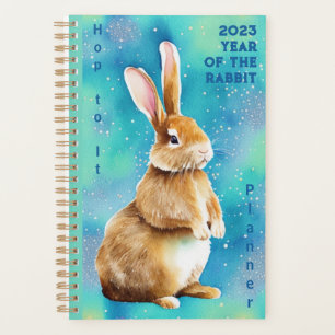 2023 Year of the Rabbit, Apple Green & Azure Blue Planner