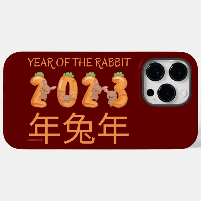 2023 YEAR OF THE RABBIT chinese new year gift idea Case-Mate iPhone Case (Back (Horizontal))