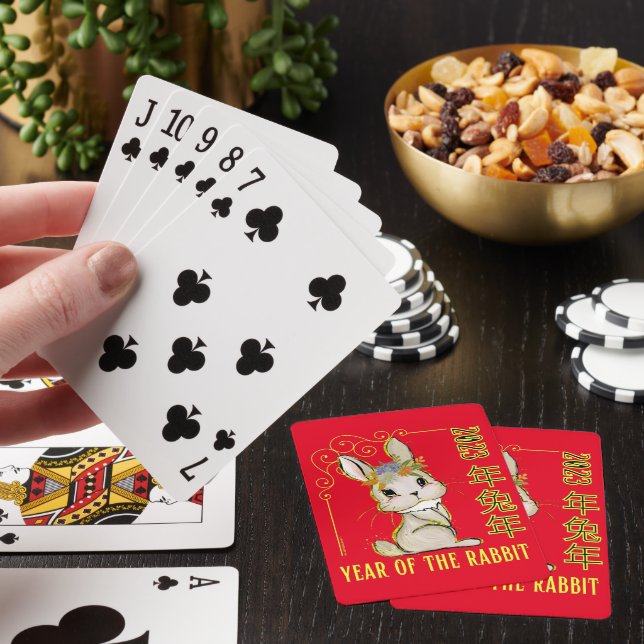 2023 YEAR OF THE RABBIT chinese new year gift idea Playing Cards (In Situ)