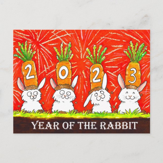 2023 Year of the Rabbit Postcard (Front)