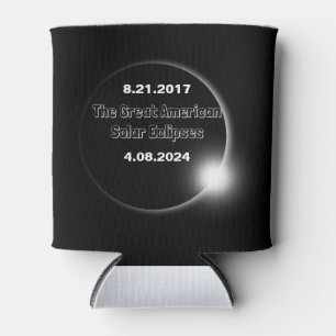 2024 & 2017 Double Dated Solar Eclipse Can Cooler